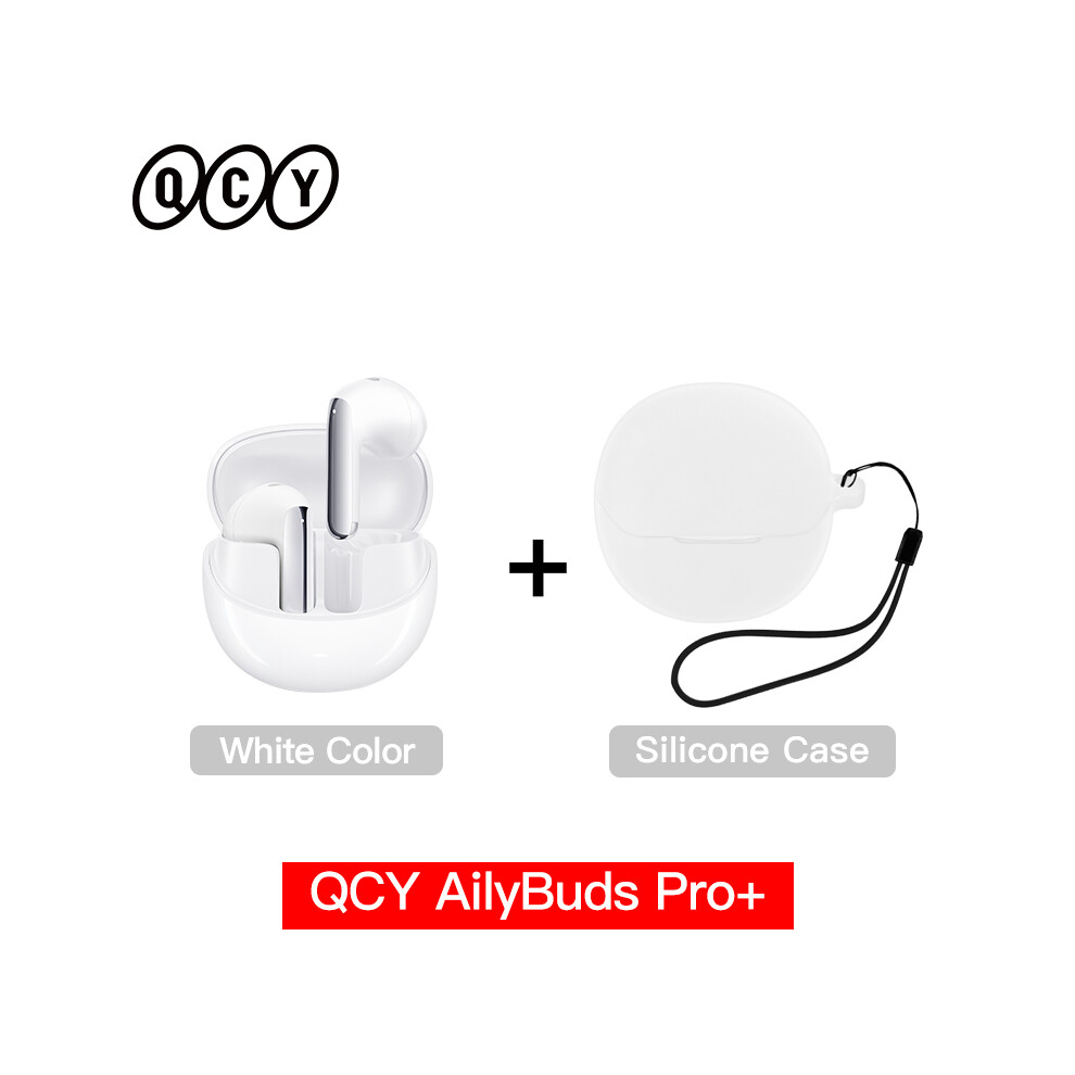 ( With Case04)Qcy Ht10 Ailybuds Pro+ Anc Wireless Headphones Hi-Res Audio Ldac Bluetooth White 9319708019810