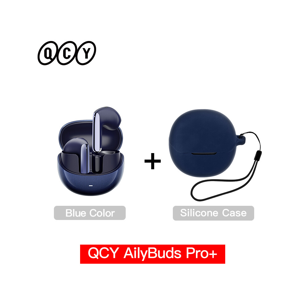( With Case03)Qcy Ht10 Ailybuds Pro+ Anc Wireless Headphones Hi-Res Audio Ldac Tooth 5.3 Blue 9319708019872