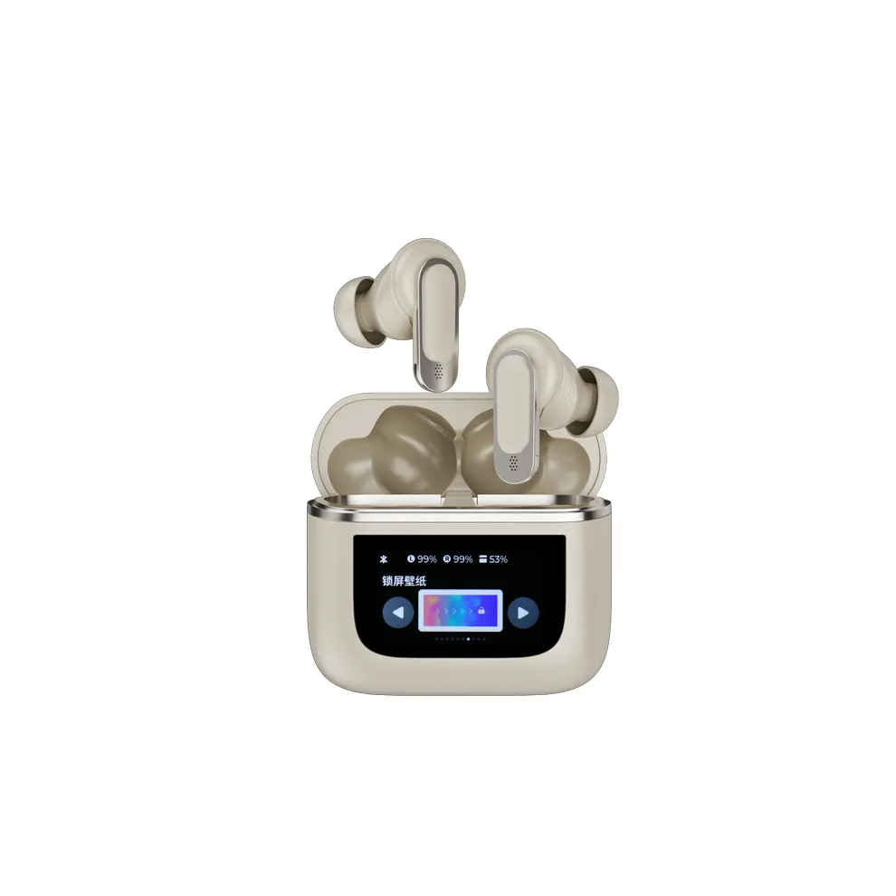 (V8 ) Bluetooth Earphones With Wireless Charging Case Led Display Over-Eartouch Control In The Ear Gold 9319708020052
