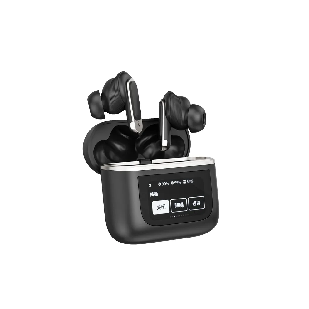 (V8 ) Bluetooth Earphones With Wireless Charging Case Led Display Over-Eartouch Control In The Black 9319708020069