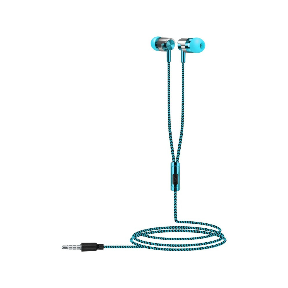 (Blue) 3.5Mm Microphone Wired Headphone For Pc Stereo In-Ear Headphone Headphone Blue 9319708021240