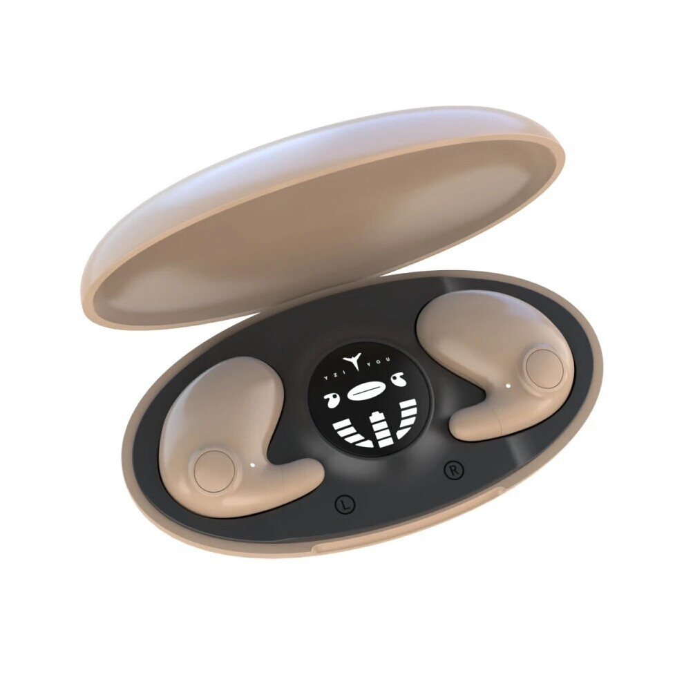 (Bt-Md538-Tws-Khaki)Invisible Sleep Wireless Earphone Tws Bluetooth 5.3 Headphones Hidden Earbuds 9319708020625
