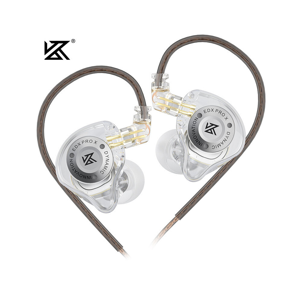 ( No Microphone)Kz Edx Pro X Dynamic Driving Headphones In-Ear Monitoring Earplugs Hifi White 9319708021660