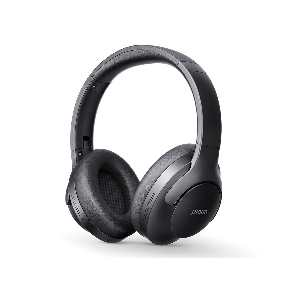 (Black) Picun Anc-05Max Noise Canceling Headphones Anc Bluetooth 5.4 Low Latency Wireless Headphones Black 9319708021882