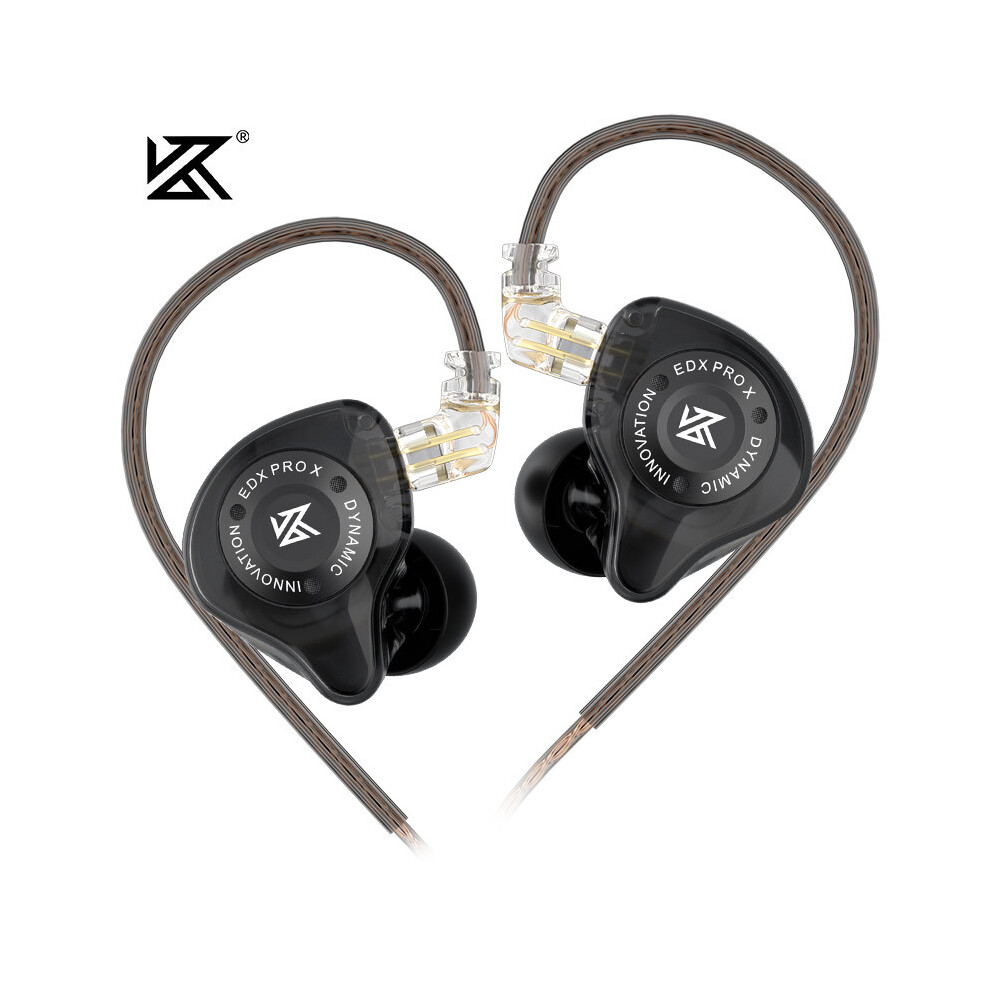 ( No Microphone)Kz Edx Pro X Dynamic Driving Headphones In-Ear Monitoring Earplugs Hifi Bass Black 9319708021615