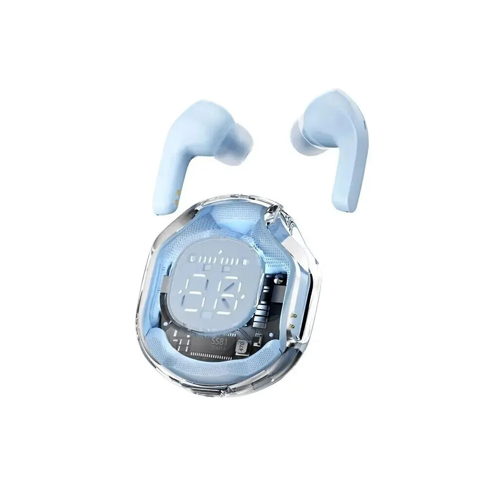 (Blue) New T8 Tws Wireless Tooth Earphones 5.3 Headphone Sports Gaming Headphone Noise Canceling Blue 9319708022988