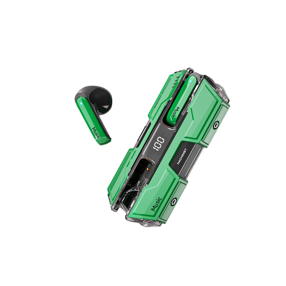 (Green)Bsliufang Wireless Headphones Tws Bluetooth Touch Control Headphone Sport Stereo Gaming Headset Green 9319708023053