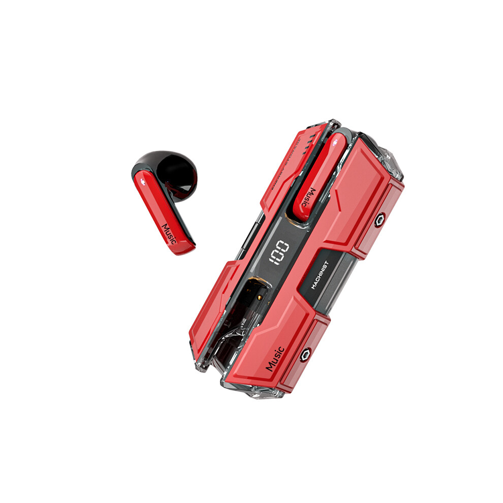 (Red)Bsliufang Wireless Headphones Tws Bluetooth Touch Control Headphones Sport Stereo Gaming Headset Red 9319708023046