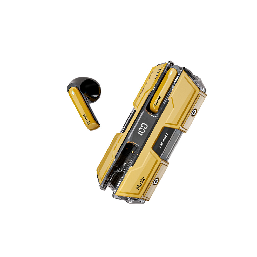 (Yellow)Bsliufang Wireless Headphones Tws Bluetooth Touch Control Headphones Sport Stereo Gaming Headset Yellow 9319708023077