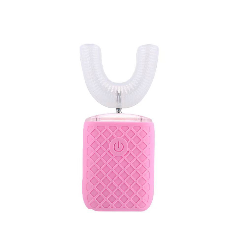Pink (Adult ) 360 Degree Smart Automatic Electric Toothbrush U Type For Adults Children