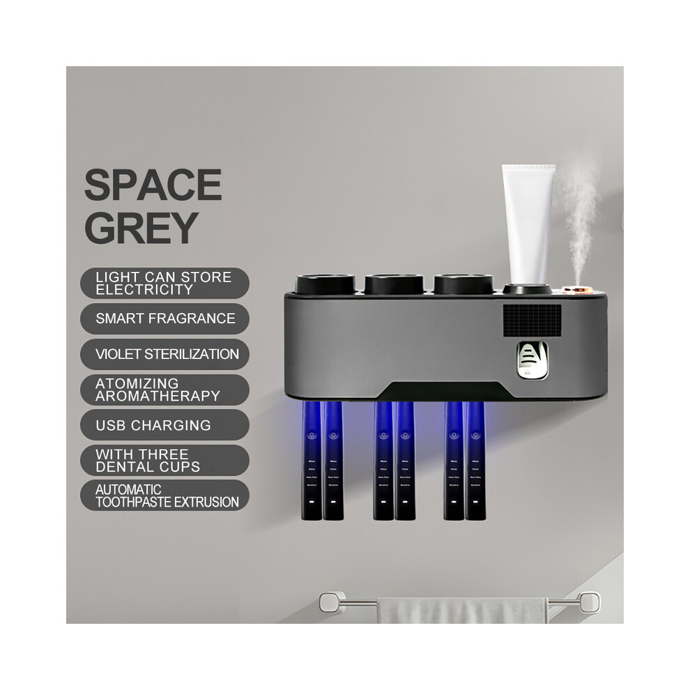 (Grey) Electric Toothbrush Mi Smart Toothbrush Colorful USB Rechargeable Waterproof For Toothbrushes