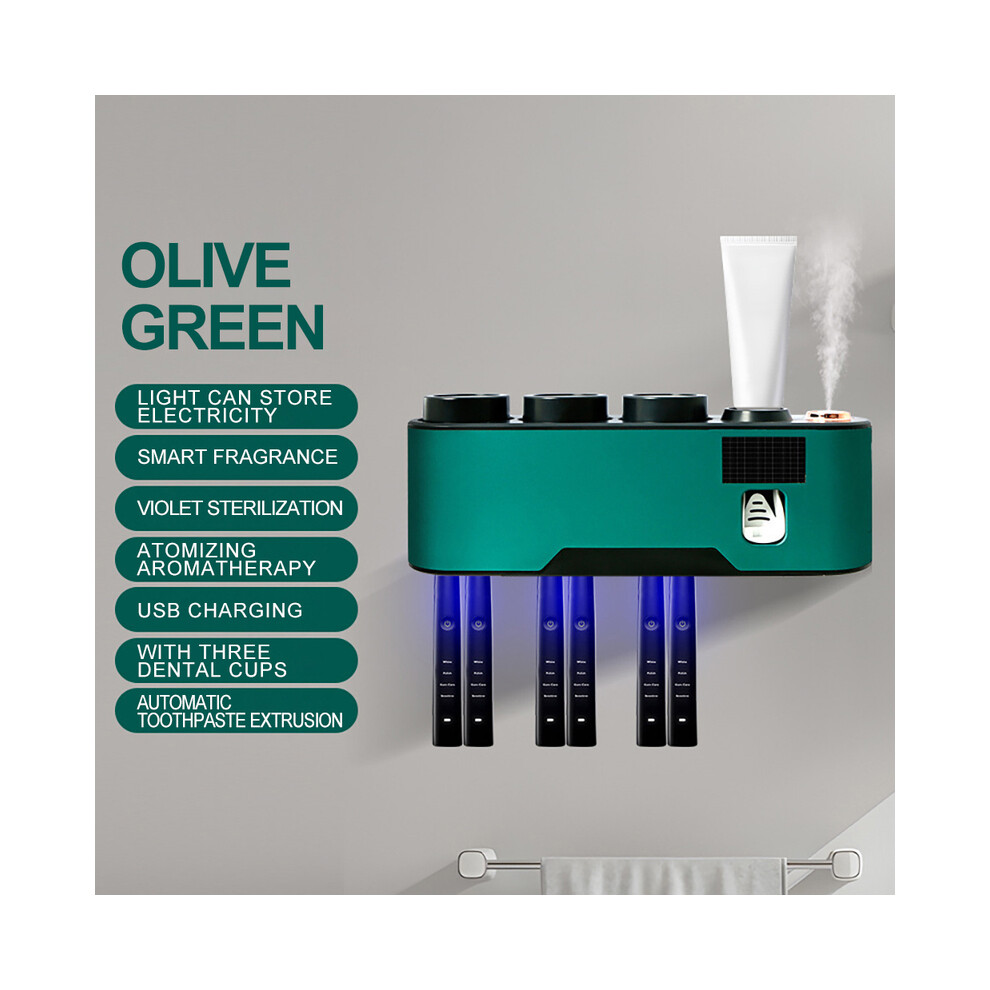 (Green) Electric Toothbrush Mi Smart Toothbrush Colorful USB Rechargeable Waterproof For Toothbrushes
