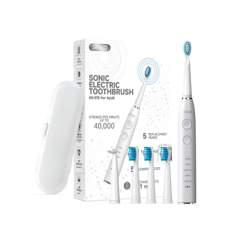 (575 Bai)Seago Sonic electric toothbrush Choice dental care Deeply clean teeth 360-day standby-image-OPC-PH7YG85-NEW