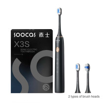 (Black) SOOCAS X3S Sonic Electric Toothbrush IPX8 Waterproof 180 Days Battery Life Ultrasonic Toothbrush