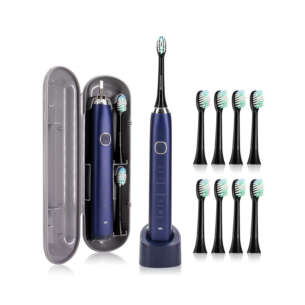 (Bulle 8 Heads) Electric Sonic toothbrush 8 brush heads Smart Ultrasonic teeth whitening rechargeable-image-OPC-PH7YG96-NEW