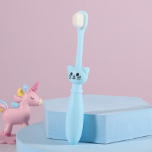Cepillos de dientes para bebés (gato azul) para niños, con cerdas súper suaves y de alta calidad.
