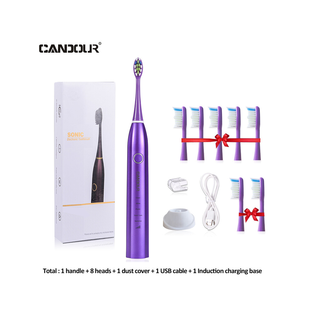 (G5168Z)CANDOR 5168 Sonic Electric Toothbrush Adult Timer Brush USB Rechargeable Electric Toothbrush-image-OPC-PH7YGCK-NEW