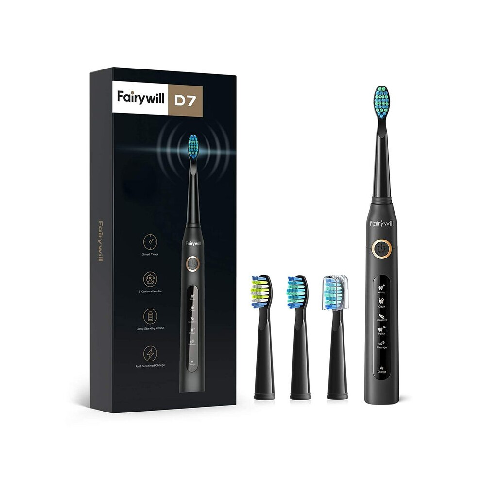 (AE-FW-ET507)Fairywill Electric Sonic Toothbrush USB Charging FW-507 Rechargeable Waterproof Electronic