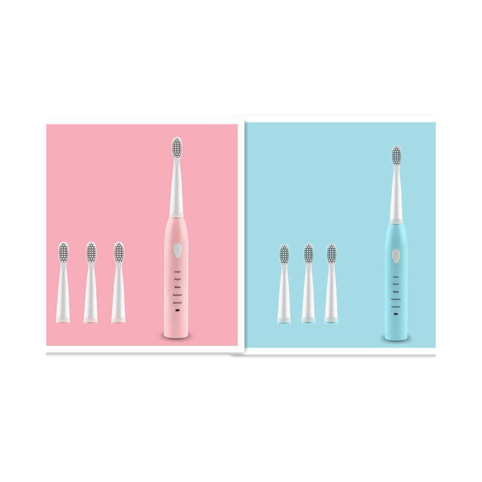 (blue pink 8head)Ultrasonic electric electric toothbrush Rechargeable toothbrush Washable electronic-image-OPC-PH7YGMX-NEW