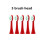 (only 5 heads)Sonic electric toothbrush IPX7 waterproof with replaceable heads Automatic rechargeable 1