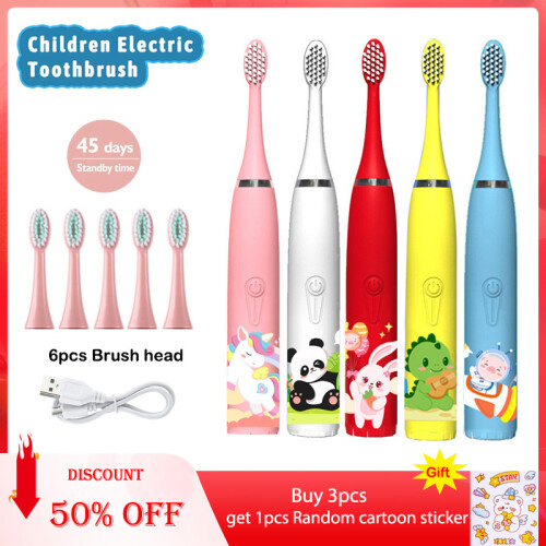 (only 5 heads)Sonic electric toothbrush IPX7 waterproof with replaceable heads Automatic rechargeable 1