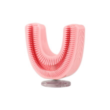 (8-15 Years Head-Pink) Children's U-Shaped Electric Sonic Toothbrush Children's Silicone Toothbrush