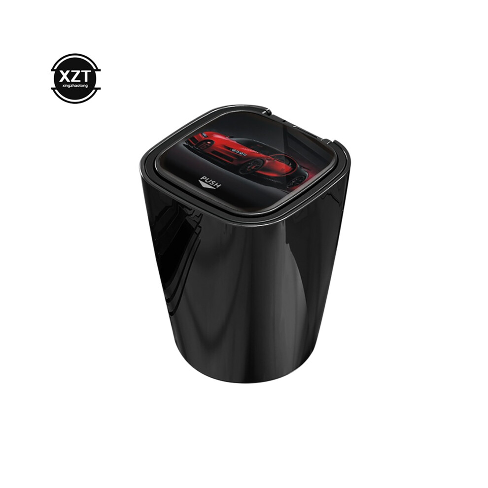 ()() Ashtrays Car Ashtray Multi-Function Ashtray With Led Light Cover Automatic Black/Blue 9319708032307