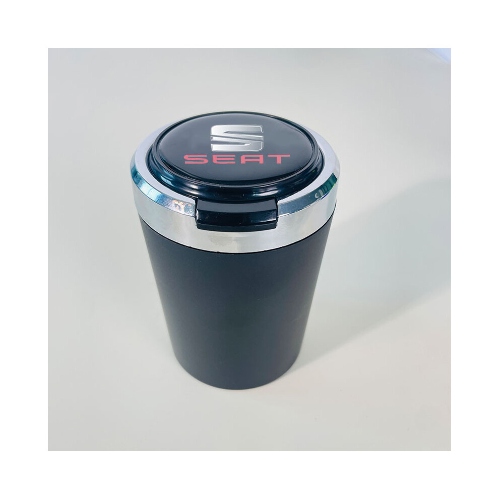 ()() Ashtrays Car Cigarette Ashtray With Lid With Led Portable Removable Suitable Black/Light 9319708033175