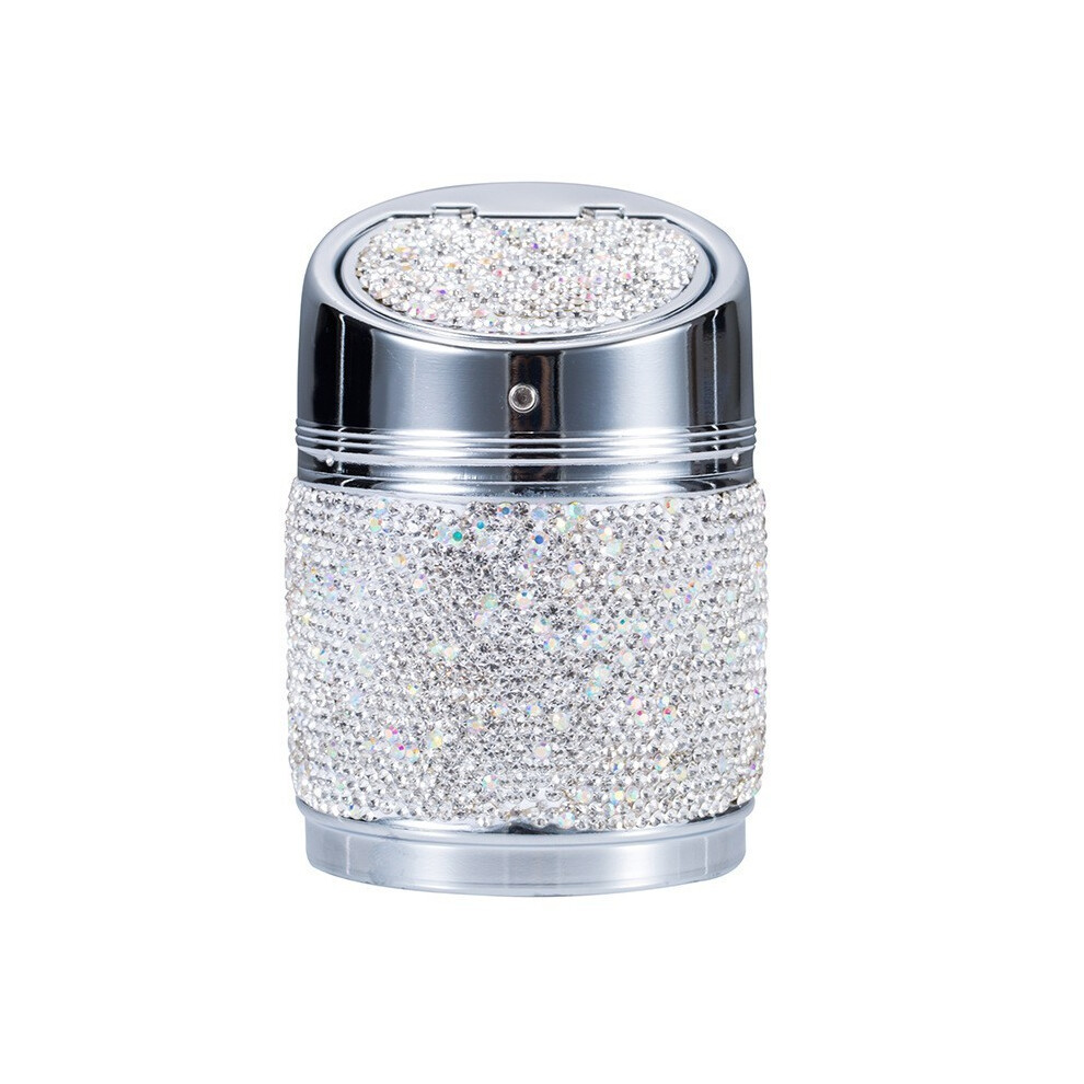 (White) (White) Ashtrays Portable Car Cigarette Ashtray Ash Bling Crystal Non-Smoking Holder White 9319708033441