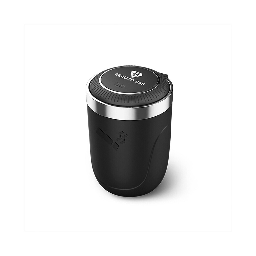 ()() Ashtrays 100% Brand Car Ashtray Led Push Type Auto Vehicle For Cigarettes Black/Light 9319708033748