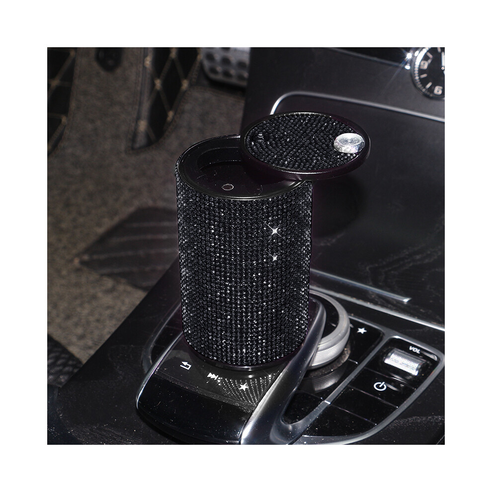 ()() Ashtrays Car Ashtray Smoke Ashtray Holder Storage Cup Ashtray Rhinestone Ashtray Black/Pink 9319708035117