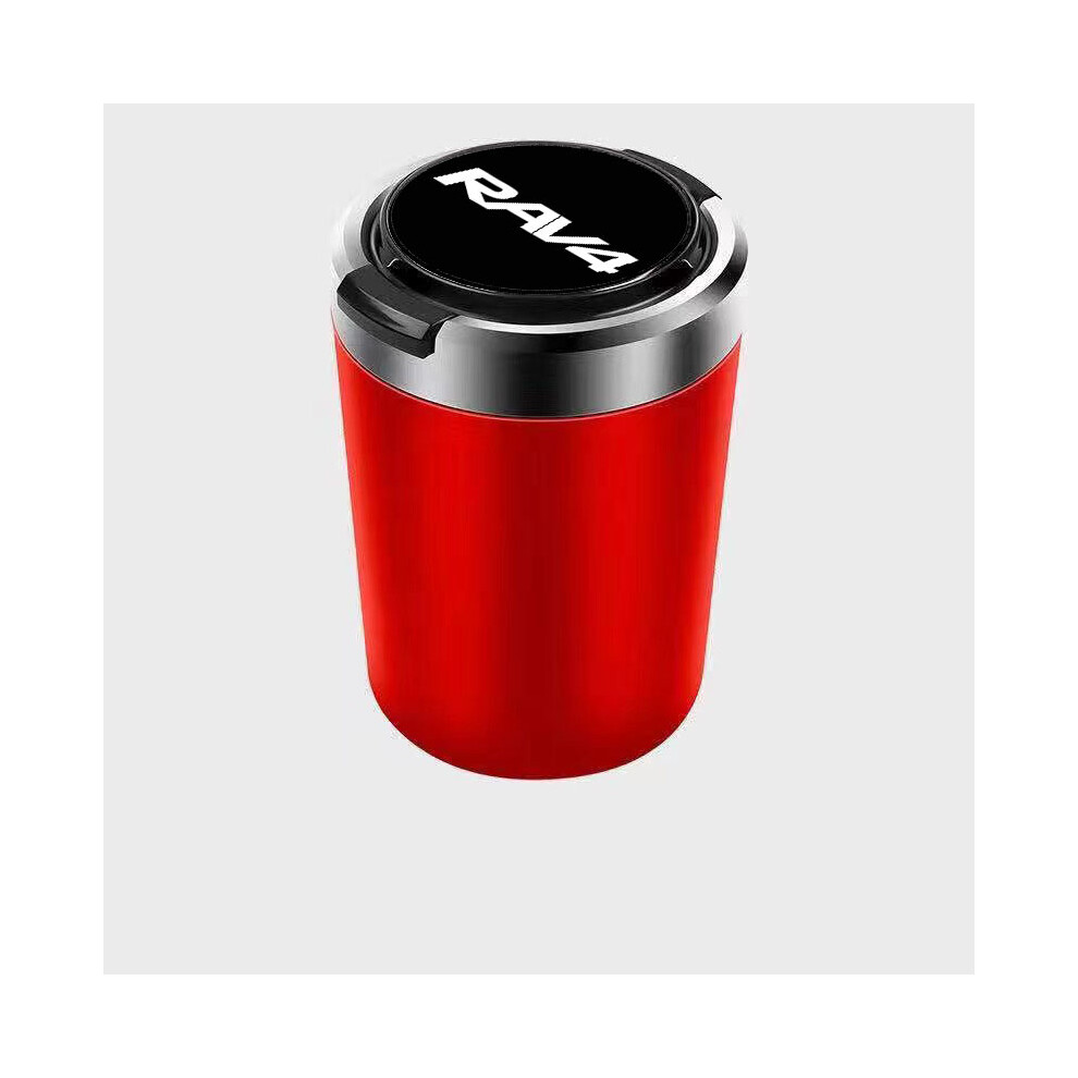 (Red)(Red) Ashtrays Portable Car Ashtray Trash Can With Led Lights For Toyota Rav4 Xa50 Red 9319708035735