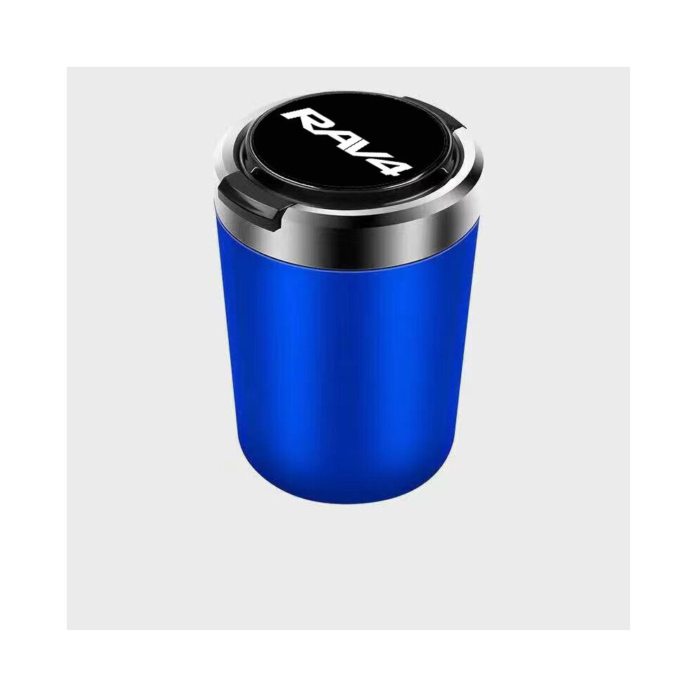(Blue)(Blue)Ashtrays Portable Car Ashtray Trash Can With Led Lights For Toyota Rav4 Xa50 Refit Blue 9319708035759
