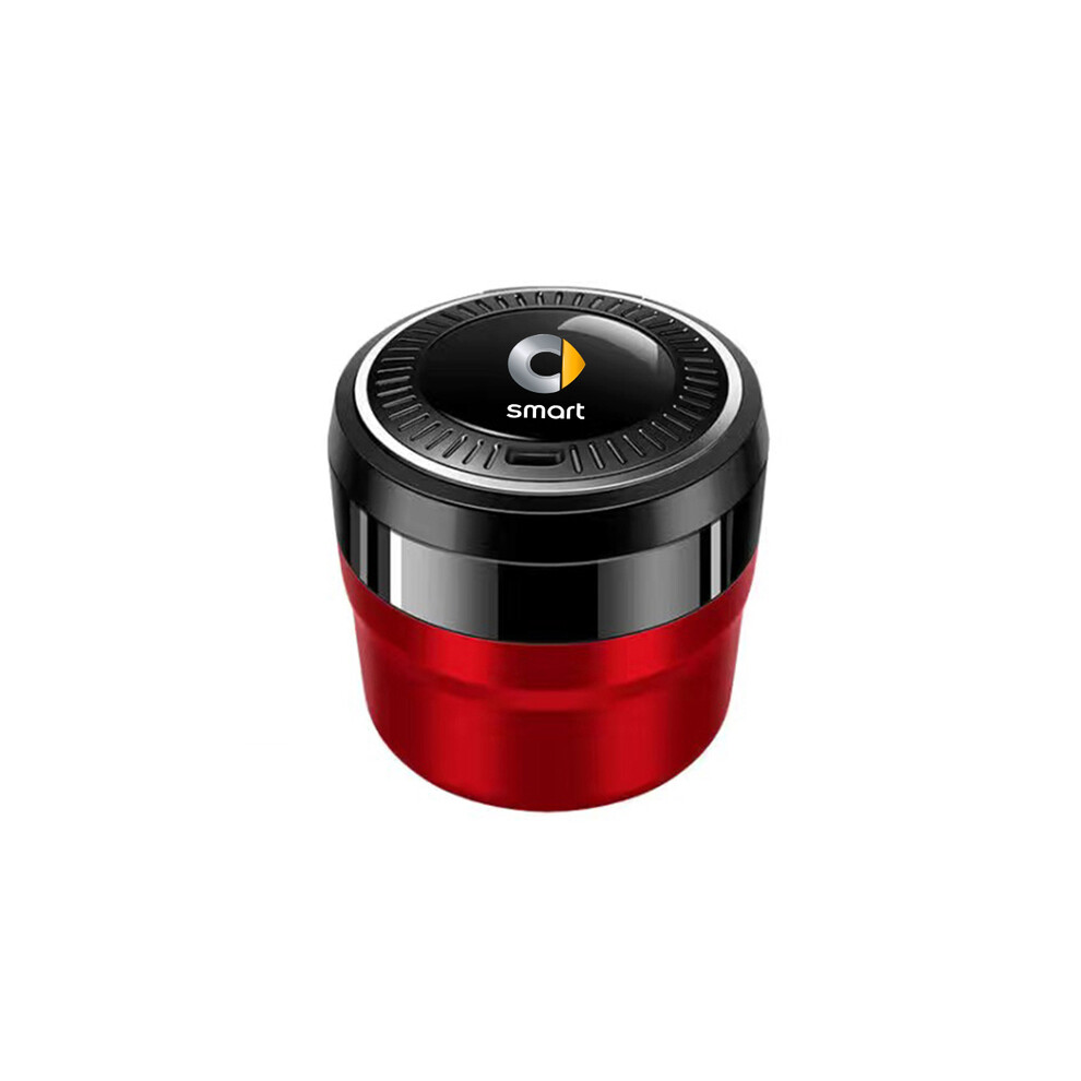 (RED) (RED) Ashtrays Car Cigarette Ashtray Portable LED Smoke Car Ashtray Smart Eq-image-OPC-PH7YHH9-NEW