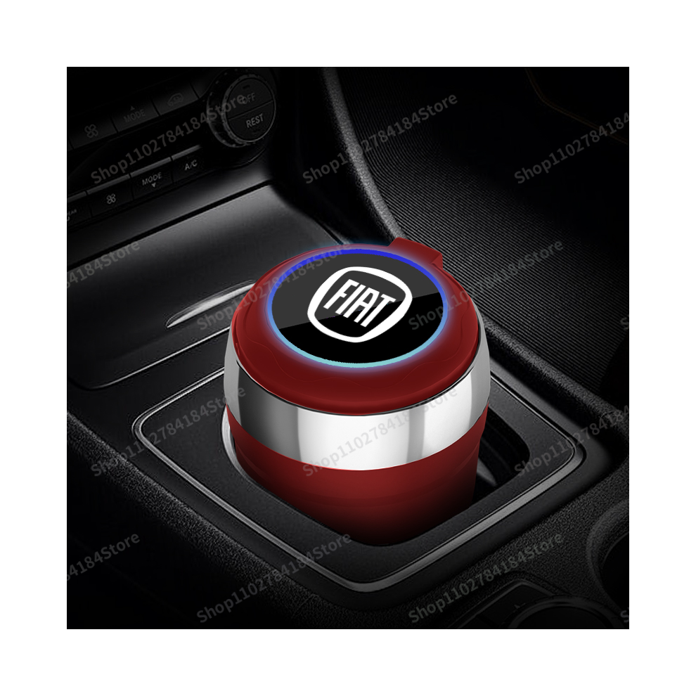 () () Ashtrays Car Ashtray Removable Lining Led Fireproof Non-Smoke Case Red/Light 9319708035872