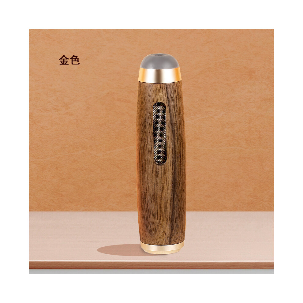 (Gold)(Gold) Ashtrays Car Ashtray Wooden Non-Falling Ashtray Portable Car Smoking Non-Firing Gold 9319708036695