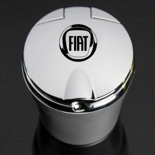 (Per Fiat Nero) (Fiat Nero) Posacenere Fiat Aegea 500 Panda Uno Logo Auto Posacenere Luce LED Auto