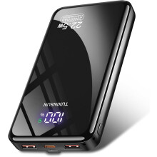 Power Bank 20000mAh, PD3.0 QC4.0 22.5W Fast Charging PD20W USB C PowerBank Portable Charger With LCD Display 3 Outputs & 2 Inputs