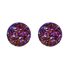 (8mm, Purple) 2023 NEW UPGRADE Magnetology Lymphvity Germanium Earrings, Lymphactive Mag Studs