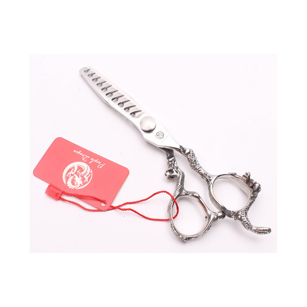 (Z9006 Yin T 6N)Z9006 6" Japan 440C Purple Dragon Professional Sharp Edge Hair Scissors Hair Salon Cutting