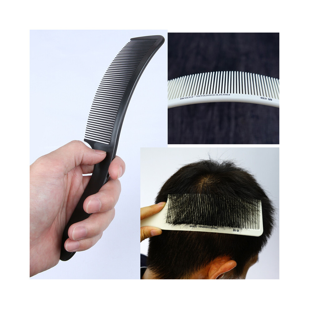 Unisex Black (Black)Professional Curved Shaver Hair Clipper Cutting Comb Barber Flat Top Comb Antistatic