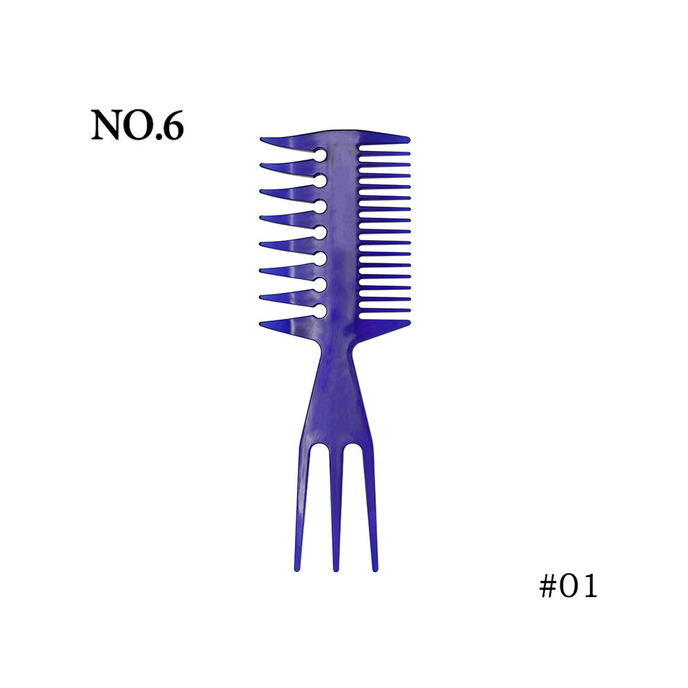 Unisex (1)Double Sided Tooth Combs Hair Brush Forked Comb Men's Beard Hair Salon Brush Barber Styling Tool