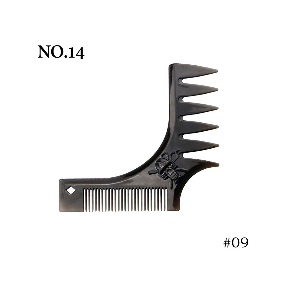 (9)Double Sided Combs Hair Brush Forked Comb Men's Beard Hair Salon Brush Barber Styling Tool
