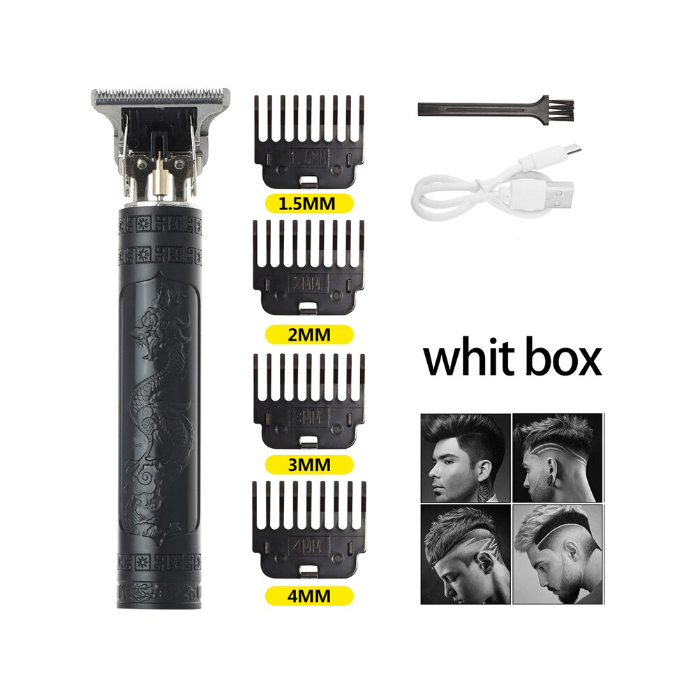 Black ( Dragon Phoenix)Hair Clippers Professional Hair Clipper Beard Trimmer For Men Barber