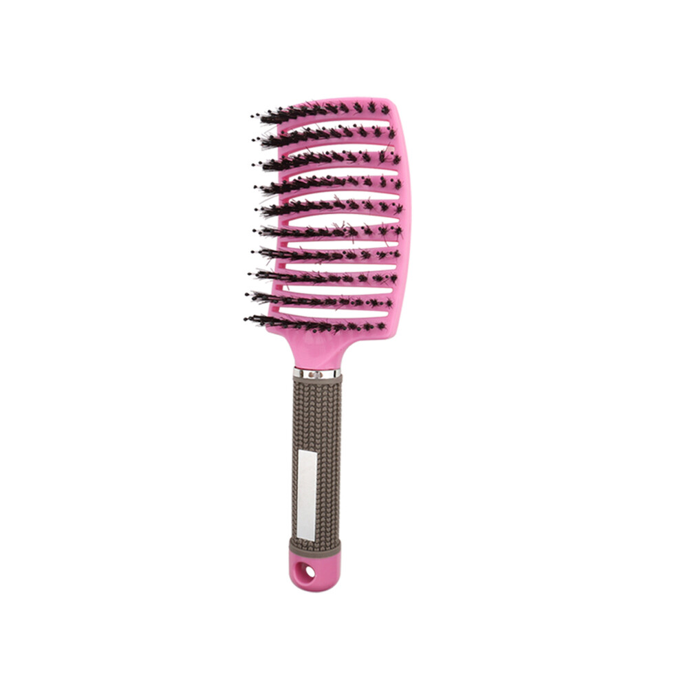 Pink (Pink)Hair Brush Scalp Massage Comb Detangle Hair Brush Women Bristle Nylon Hair Brush
