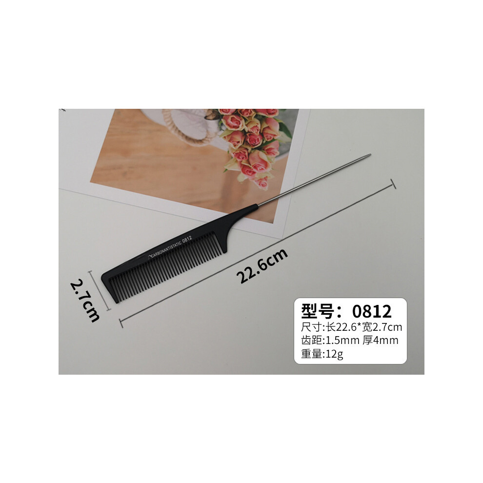 (812)Professional Hair Tail Comb Salon Cut Comb Styling Stainless Steel Spiked Salon