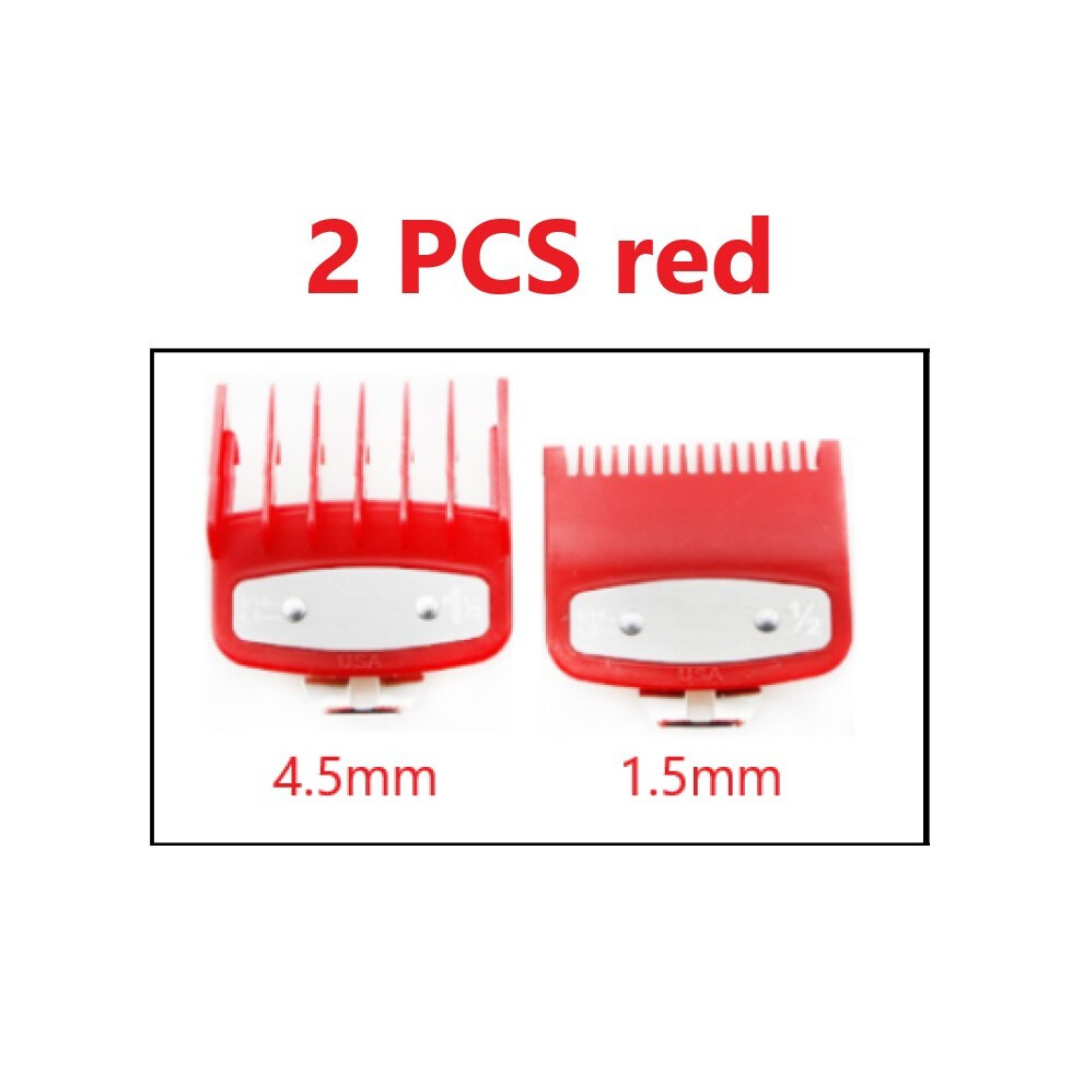 (2 pcs red) 2/8 pcs For the hair clipper guide Comb cutting limits combs Standard guards Attach the