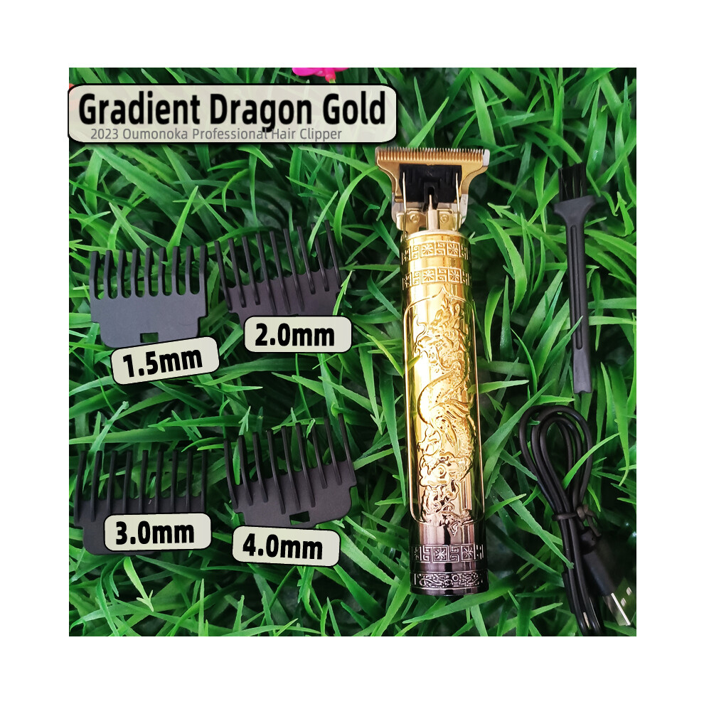 Gold (Dragon Gradient )T9 Hair Clipper Grass Trimmer Professional Hair Clipper Barber Clipper