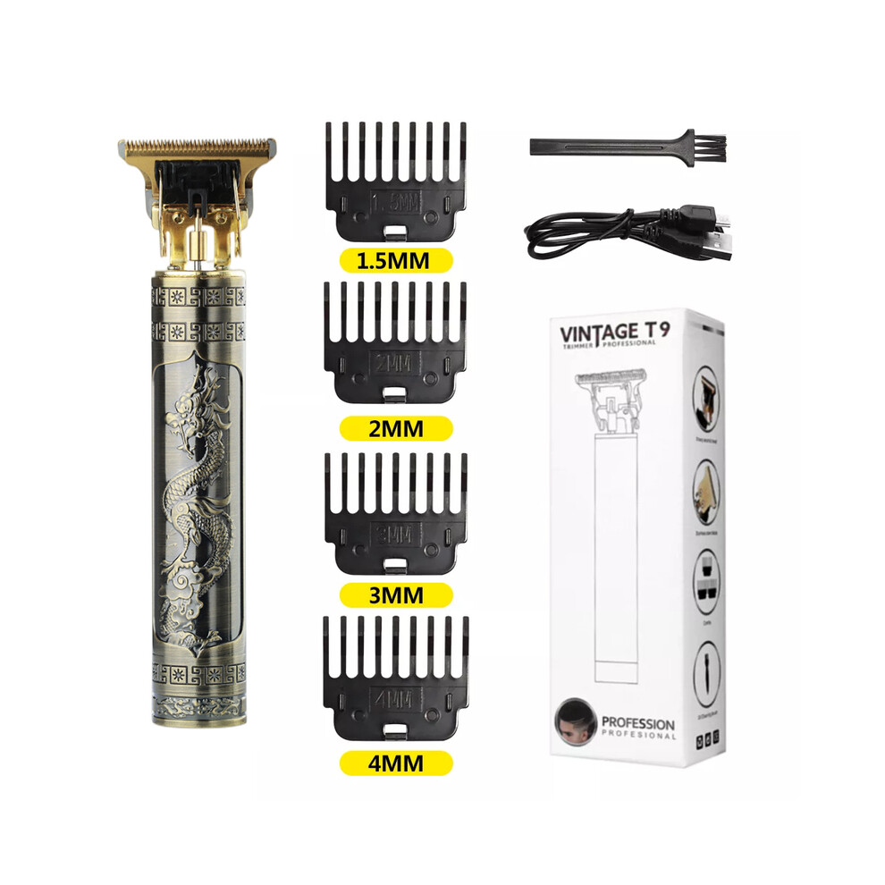 (ABS dragon)T9 LCD electric shaving head, electric pusher Carving electric pusher hair clipper