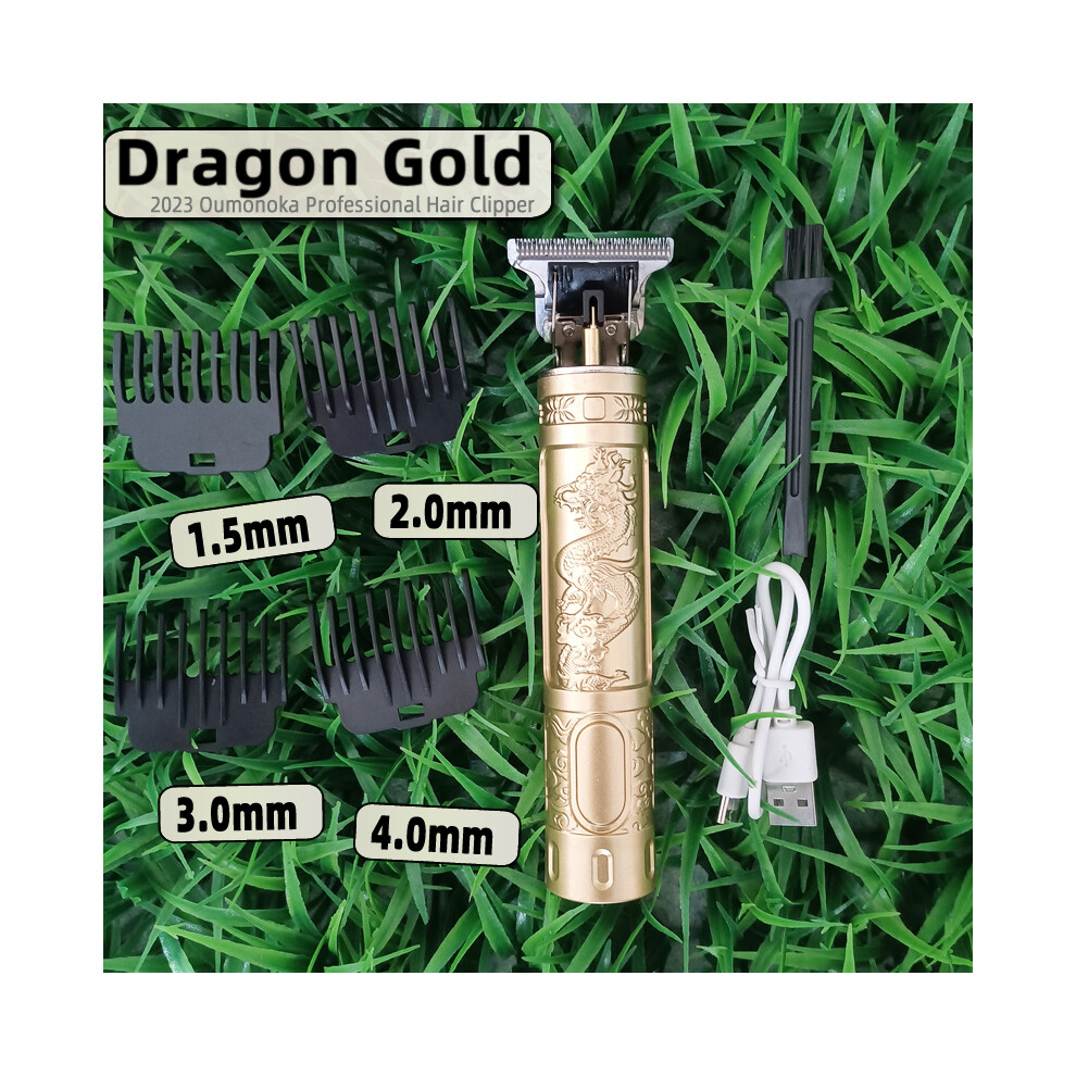 Gold (Dragon )T9 Hair Clipper Grass Trimmer Professional Hair Clipper Barber Clipper For Men